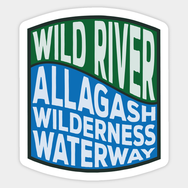 Allagash Wilderness Waterway Wild River wave Sticker by nylebuss